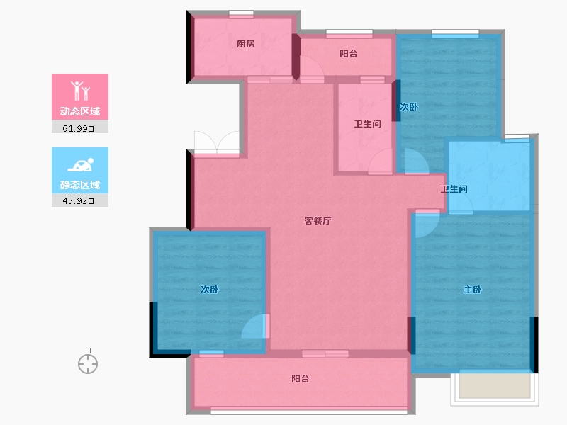 河南省-许昌市-中梁西都府-96.00-户型库-动静分区