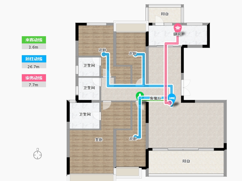 四川省-成都市-人居麓湖林语-159.08-户型库-动静线