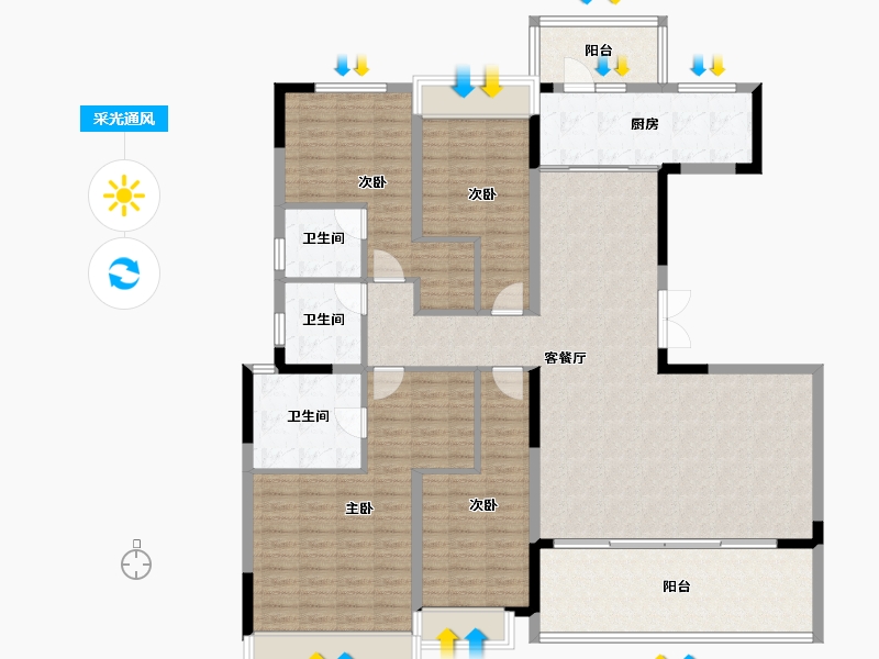 四川省-成都市-人居麓湖林语-159.08-户型库-采光通风