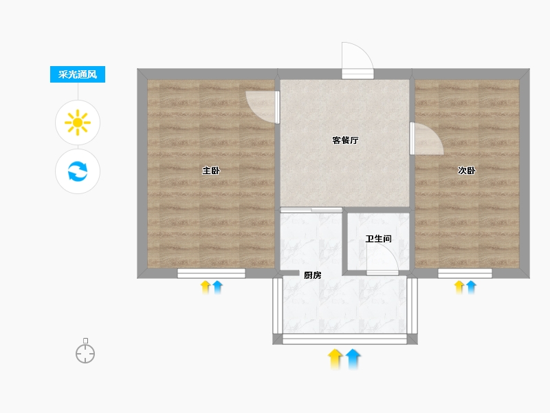 山西省-太原市-老军营小区-49.00-户型库-采光通风