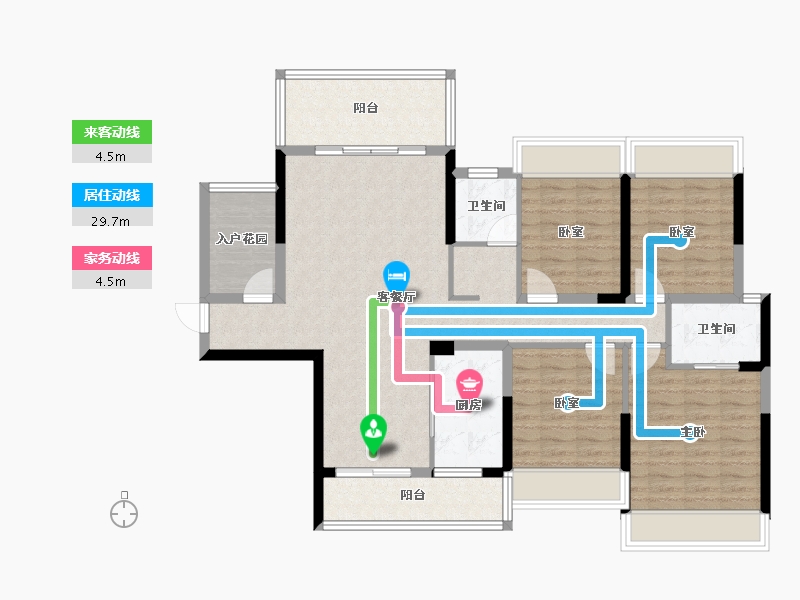 湖南省-郴州市-中港瓏熙府-113.33-户型库-动静线