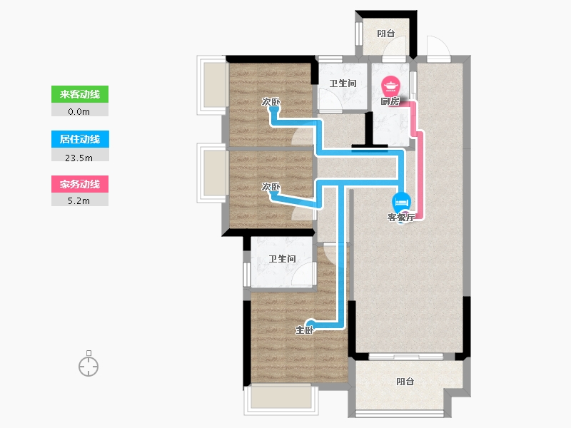 江西省-赣州市-城发，东山之冠-103.00-户型库-动静线