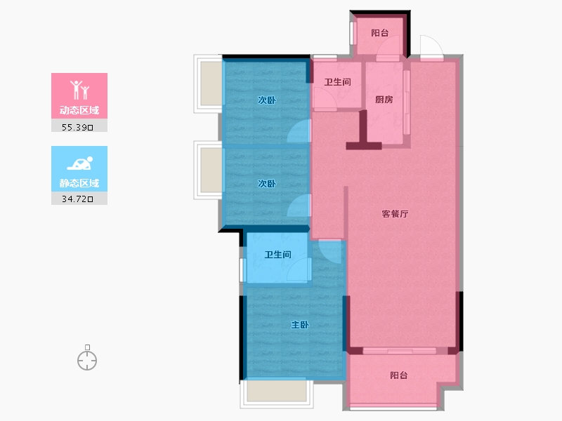 江西省-赣州市-城发，东山之冠-103.00-户型库-动静分区