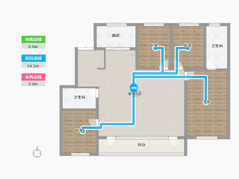 辽宁省-盘锦市-盘锦万科城·如园-138.93-户型库-动静线