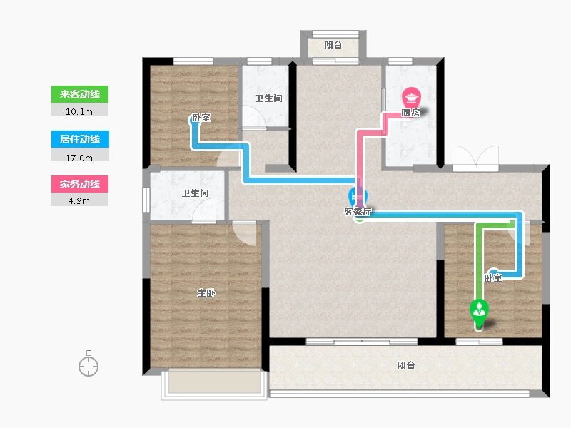 浙江省-温州市-天樾玺-126.40-户型库-动静线