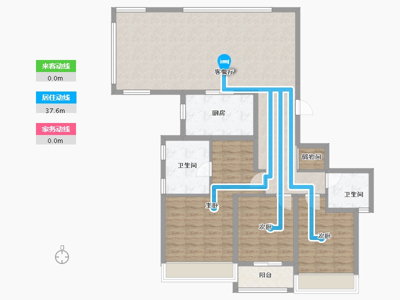 浙江省-温州市-万科翡翠心湖.-114.40-户型库-动静线