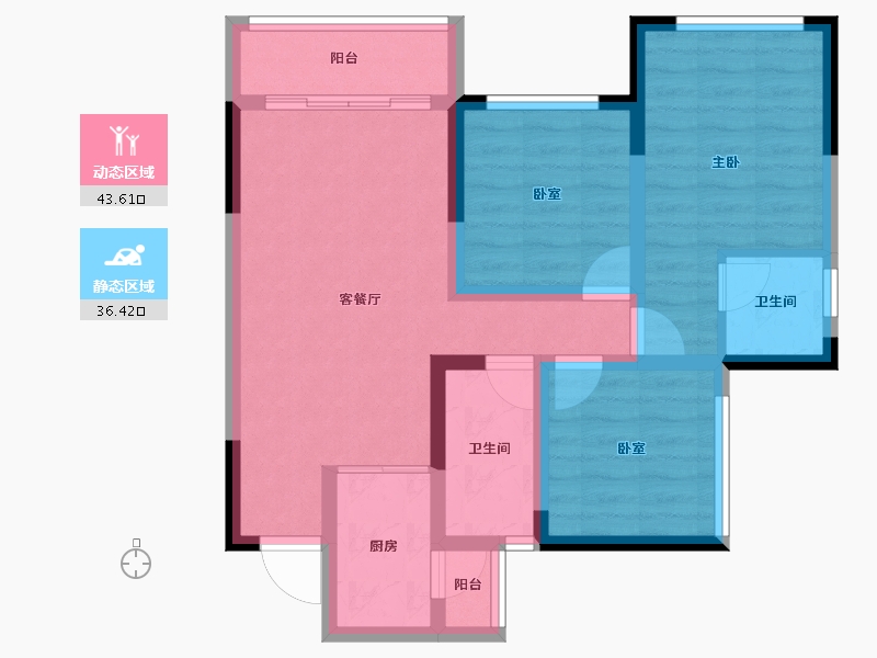 四川省-眉山市-学府壹号-70.02-户型库-动静分区