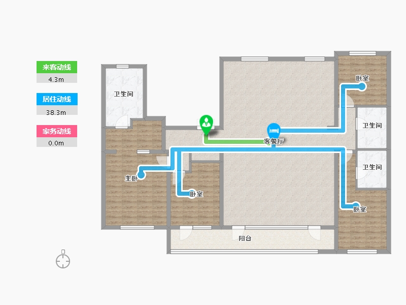 辽宁省-盘锦市-盘锦万科城·如园-172.33-户型库-动静线