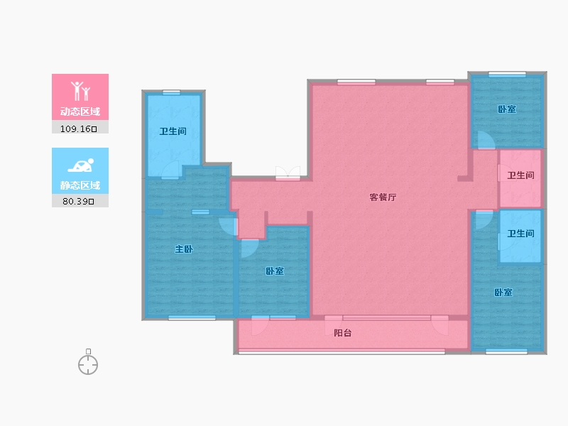 辽宁省-盘锦市-盘锦万科城·如园-172.33-户型库-动静分区