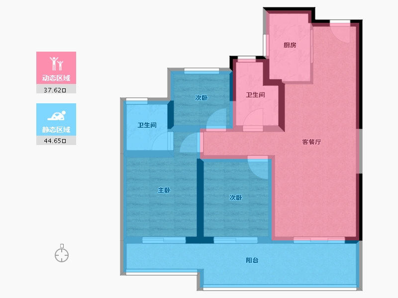 浙江省-温州市-西塘未来社区-72.13-户型库-动静分区