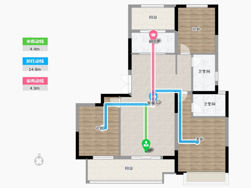 河南省-许昌市-大正鲲府-119.58-户型库-动静线