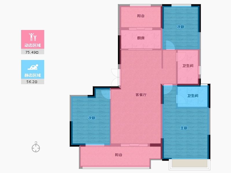 河南省-许昌市-大正鲲府-119.58-户型库-动静分区