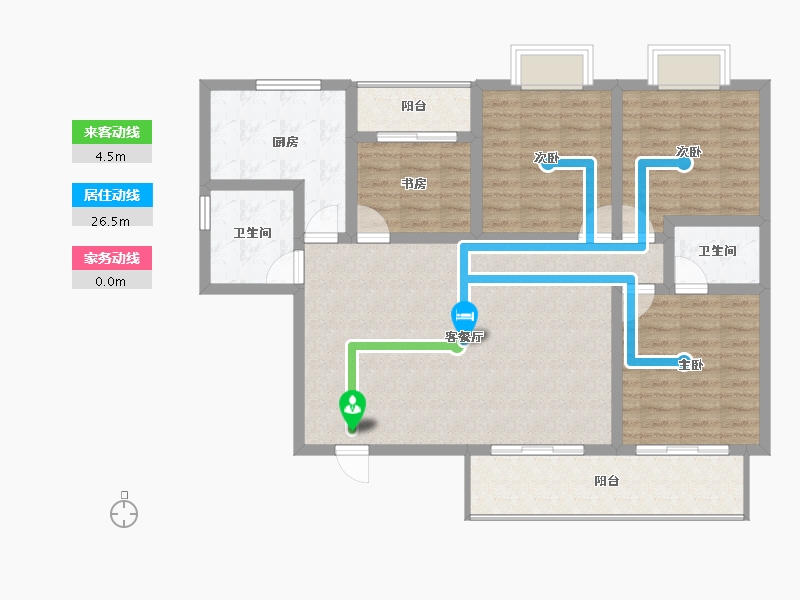 湖北省-襄阳市-谷城银座-106.27-户型库-动静线