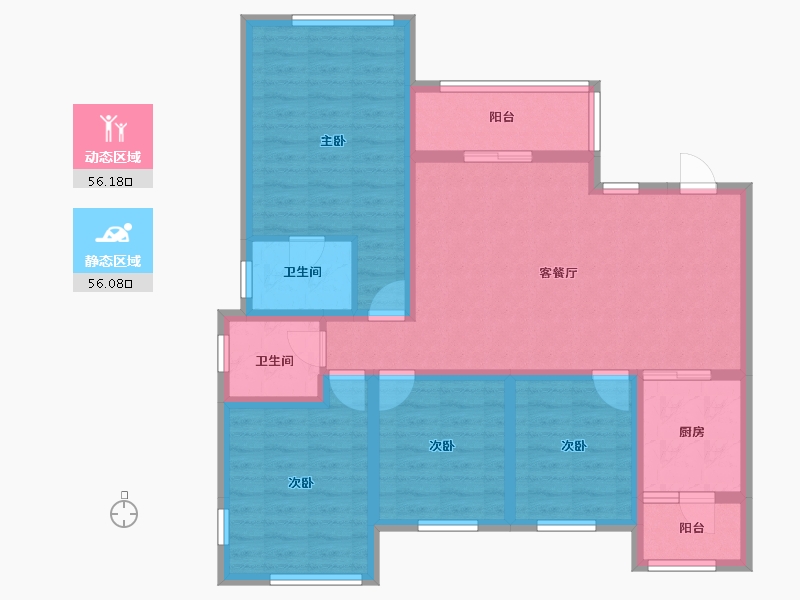 四川省-遂宁市-金宏·青龙湾-99.38-户型库-动静分区