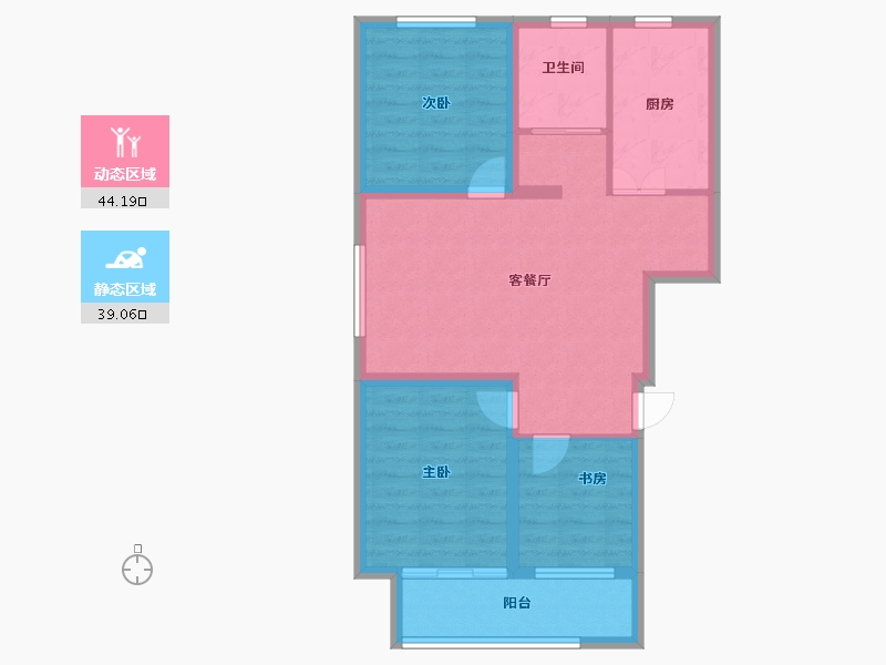 山东省-潍坊市-鑫雅苑-74.14-户型库-动静分区