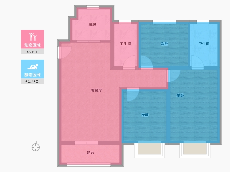 河北省-唐山市-润唐悦府-101.00-户型库-动静分区