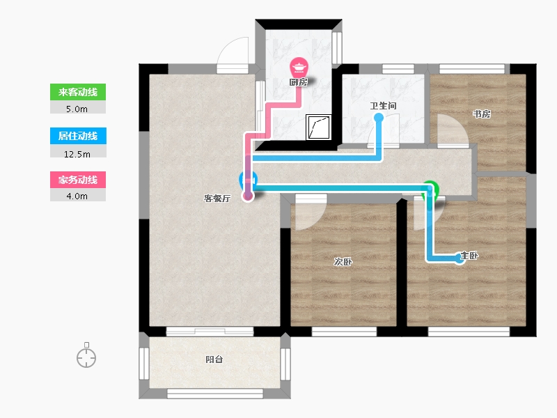 河南省-郑州市-融创城-88.00-户型库-动静线