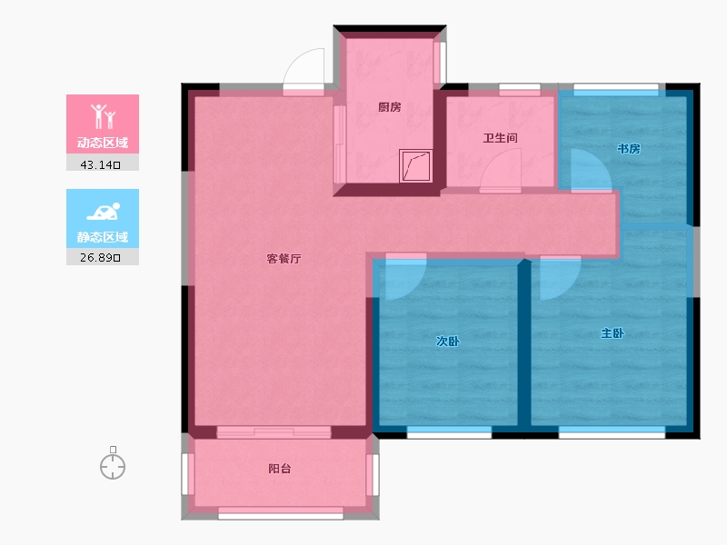 河南省-郑州市-融创城-88.00-户型库-动静分区