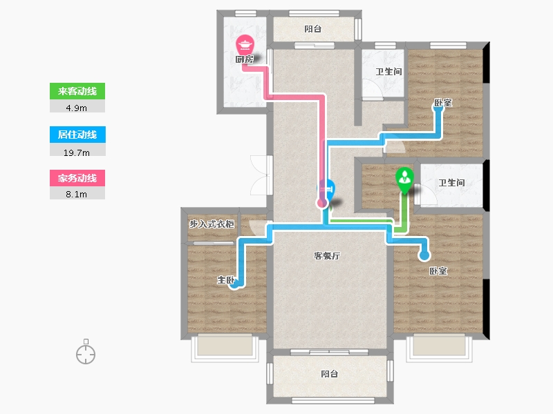 河北省-邢台市-盛世熙府大院-111.75-户型库-动静线