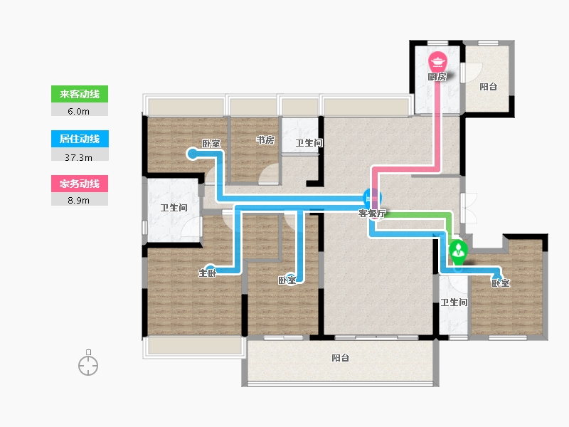 江苏省-宿迁市-碧桂园凤凰湾·泗阳-176.01-户型库-动静线