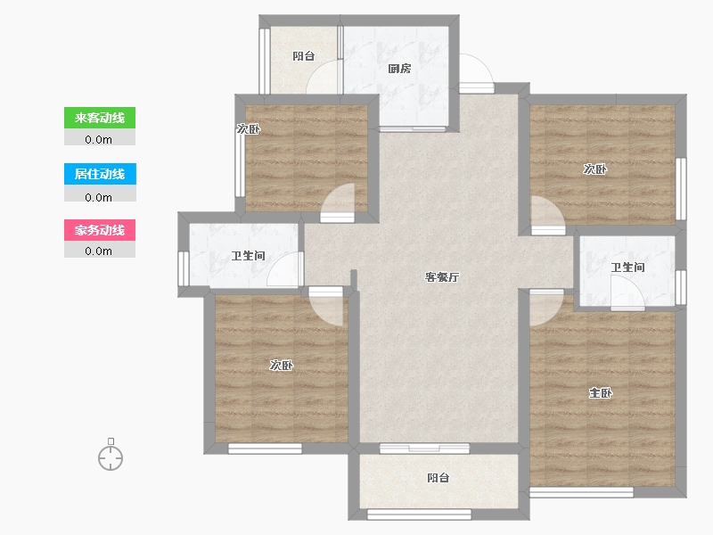 四川省-遂宁市-金宏·青龙湾-91.46-户型库-动静线