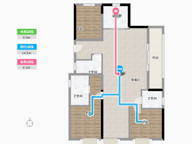 浙江省-金华市-万家风华-120.00-户型库-动静线