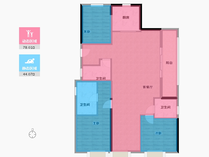 浙江省-金华市-万家风华-120.00-户型库-动静分区