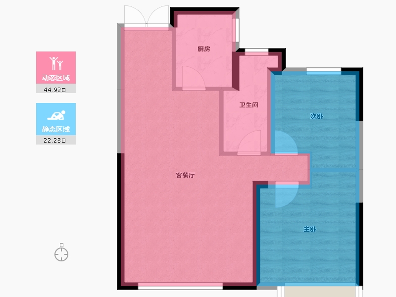 内蒙古自治区-通辽市-诚达·林语江南-60.23-户型库-动静分区