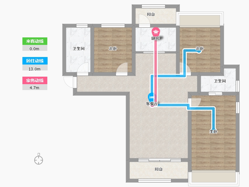 河南省-许昌市-千玺楽苑-88.10-户型库-动静线