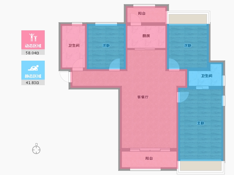 河南省-许昌市-千玺楽苑-88.10-户型库-动静分区