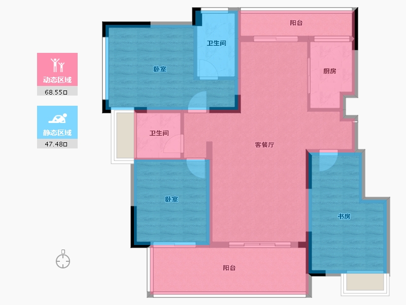 四川省-眉山市-强盛世家-103.93-户型库-动静分区