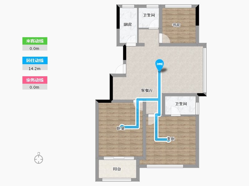 江苏省-无锡市-MOM八春风湖上-88.00-户型库-动静线