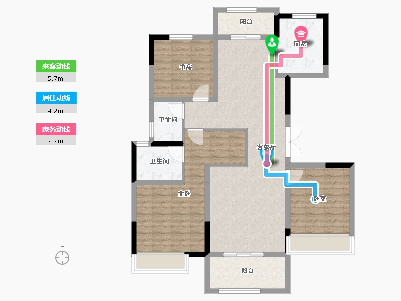 河南省-许昌市-万象三期水岸香郡花园-100.00-户型库-动静线