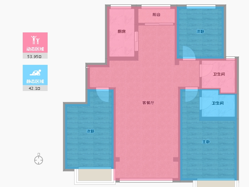 河北省-石家庄市-瀚正御璟城-85.23-户型库-动静分区