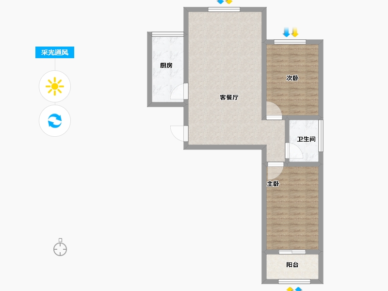 河北省-石家庄市-厚德·中央锦城-75.38-户型库-采光通风