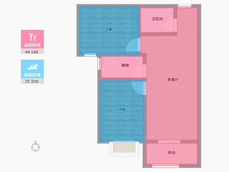 河北省-石家庄市-厚德·中央锦城-61.21-户型库-动静分区