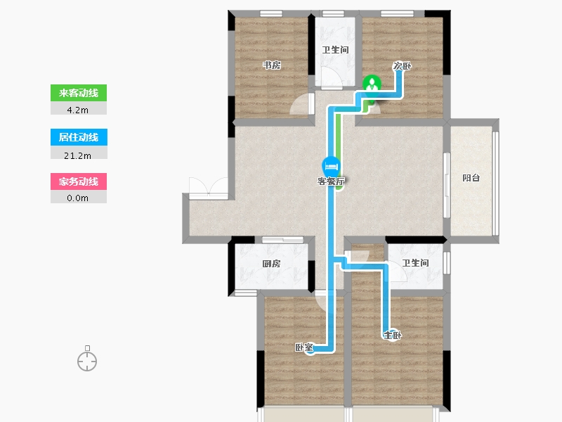 河南省-许昌市-万山运河绿都-105.60-户型库-动静线