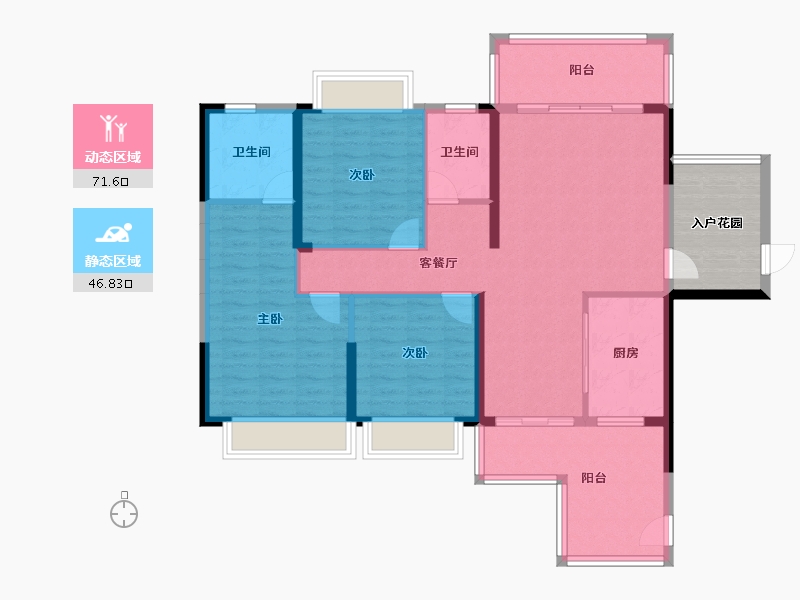 湖南省-郴州市-云鼎天阙-114.48-户型库-动静分区