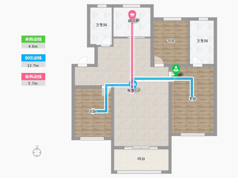 辽宁省-盘锦市-总部生态城·泰郡三期-119.31-户型库-动静线