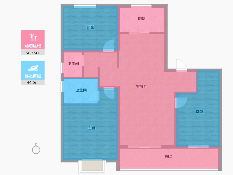 山东省-泰安市-开元盛世·福园-98.41-户型库-动静分区