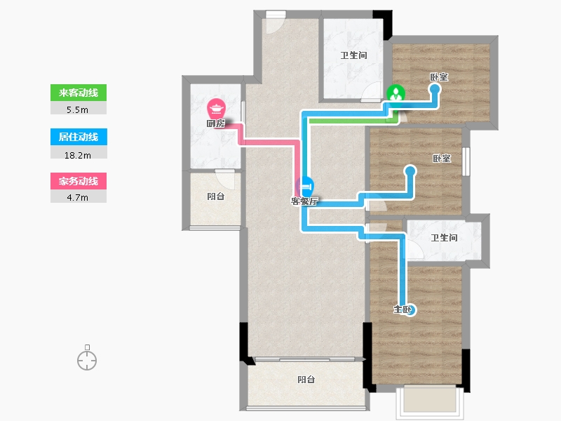 广东省-梅州市-狮城华府-80.00-户型库-动静线