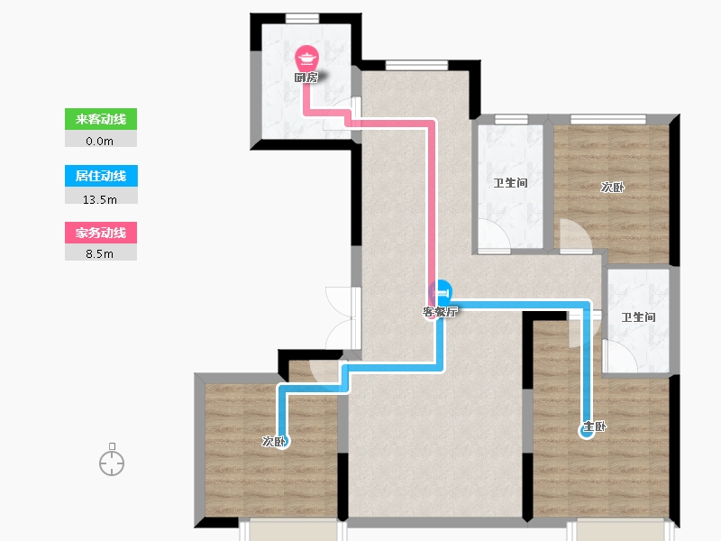 内蒙古自治区-通辽市-诚达·林语江南-87.41-户型库-动静线