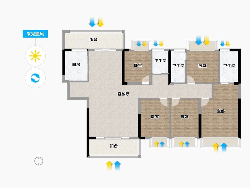 湖南省-郴州市-新东方锦绣庄园-145.92-户型库-采光通风