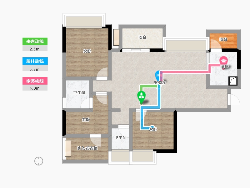 四川省-成都市-华侨城融创春风十里-81.84-户型库-动静线