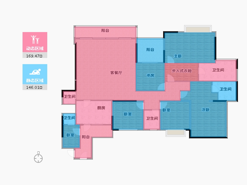 广东省-广州市-南天名苑-292.13-户型库-动静分区