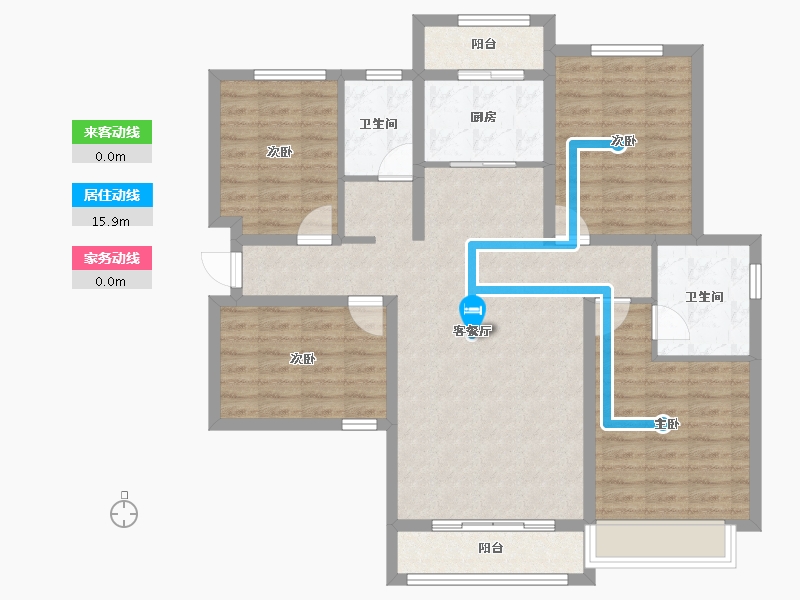 河南省-许昌市-千玺楽苑-107.49-户型库-动静线