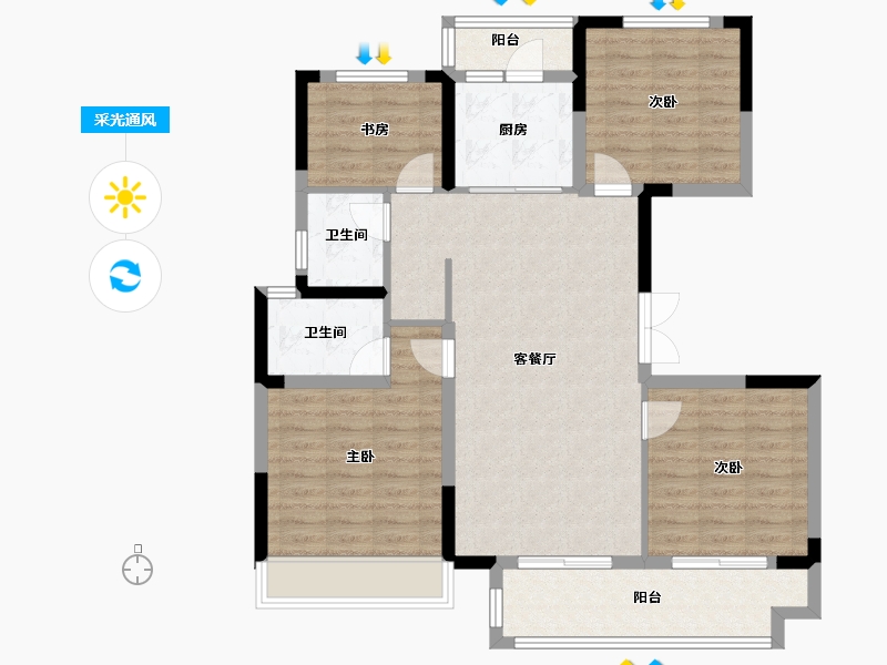 河南省-焦作市-东方今典境界-100.01-户型库-采光通风