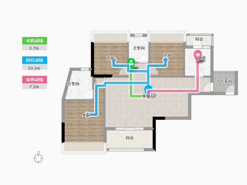 安徽省-宿州市-彼岸星城·融耀-90.50-户型库-动静线