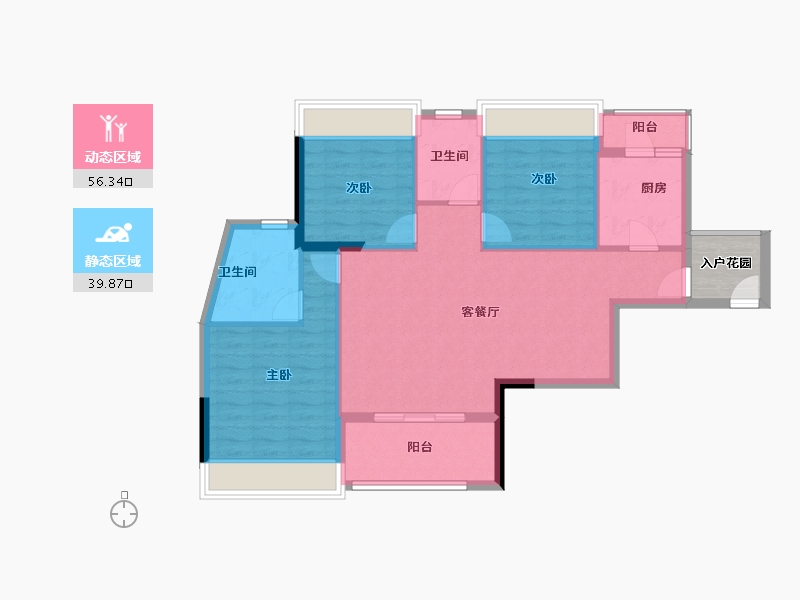 安徽省-宿州市-彼岸星城·融耀-90.50-户型库-动静分区