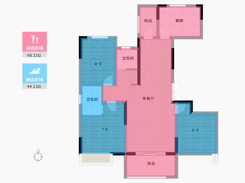 河南省-许昌市-万象三期水岸香郡花园-99.99-户型库-动静分区